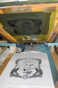 Siebdruck auf Textil tshirt       